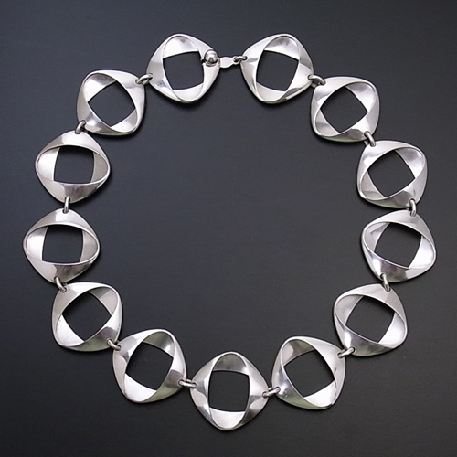 Koppel for Jensen silver modernist necklace